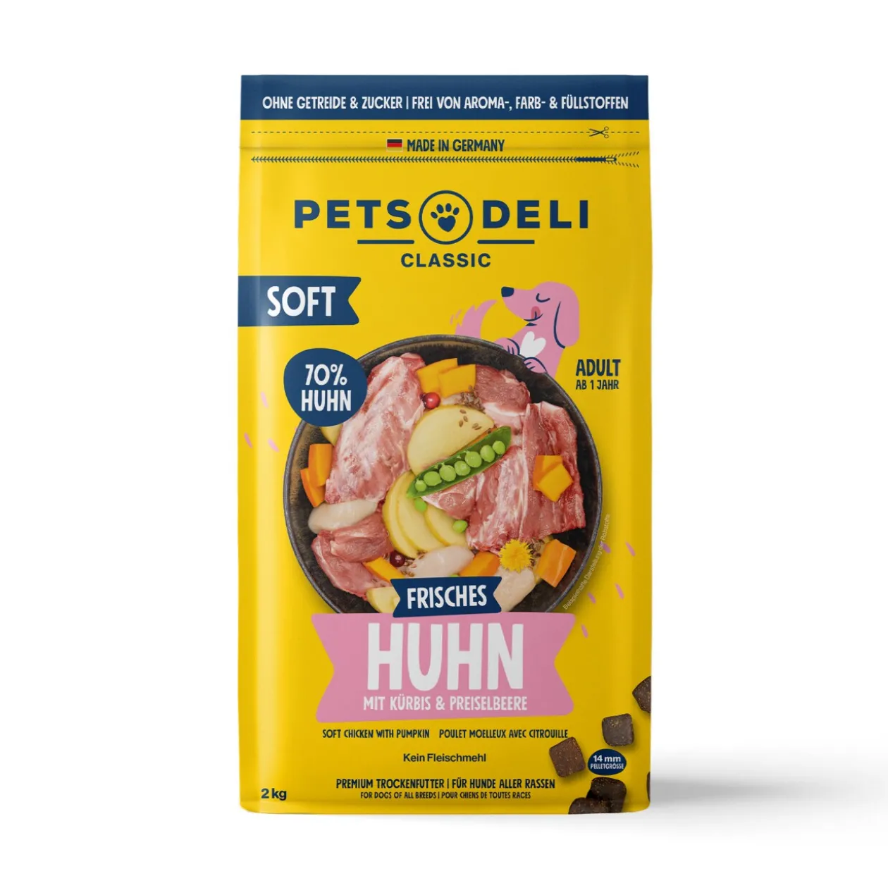 Adult Soft poulet à la courge & aux airelles rouges 2 kg