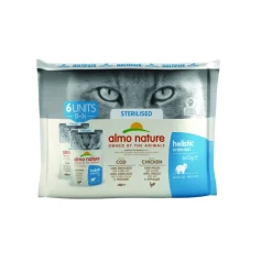 Almo nature Almo Holistic Sterilised Multipack 6 x 70 g au cabillaud et poulet