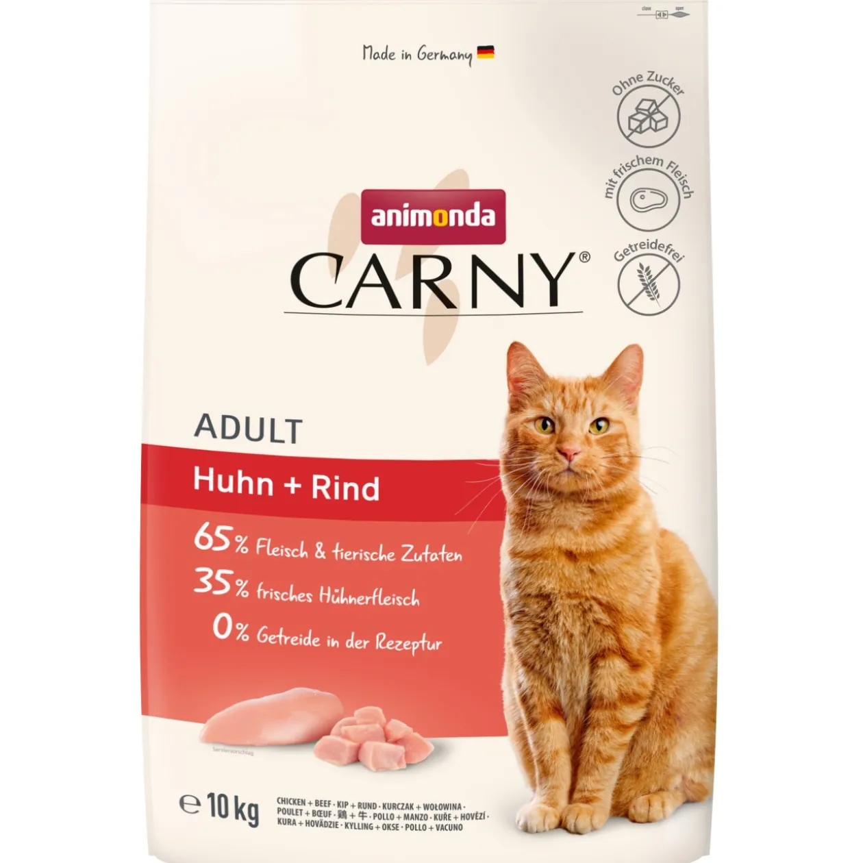 animonda Carny Croquettes Chat Adulte Poulet et bœuf 10 kg
