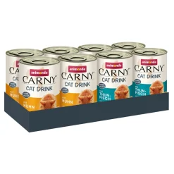 animonda Carny nourriture humide pour chat adulte, assortiment de boissons pour chat 8x140 ml