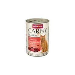 animonda Carny nourriture humide pour chat senior 6x400 g Bœuf et cœurs de dinde