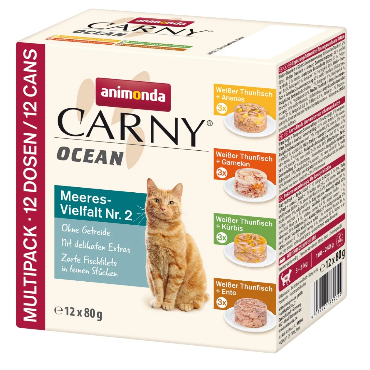 animonda Carny Nourriture humide pour chat Adulte, Océan Variété marine 12x80 g Pack mix 2