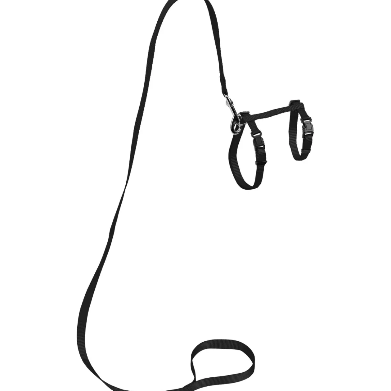 AniOne harnais pour chats avec laisse noir