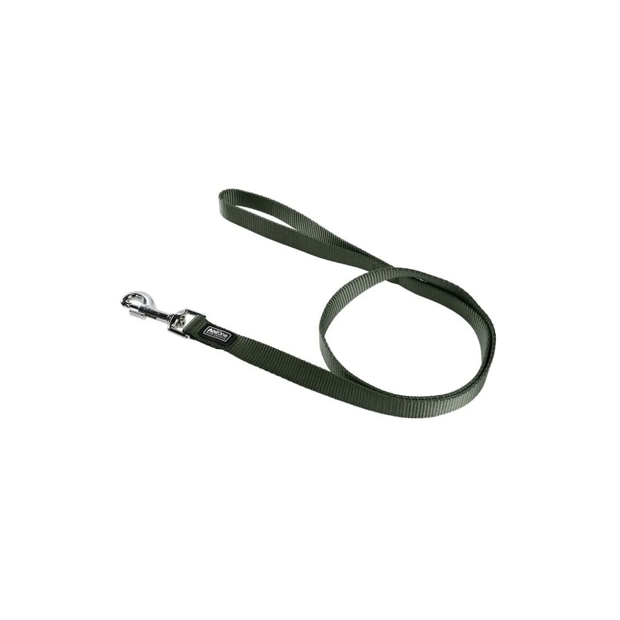 AniOne Laisse courte Classic en nylon vert foncé vert S