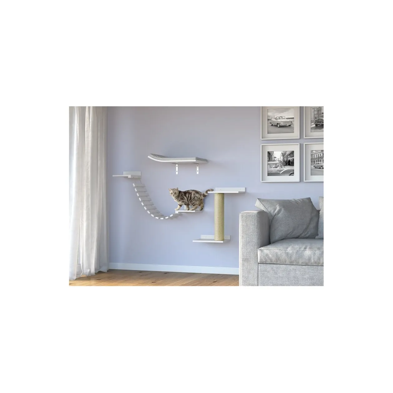 AniOne Set mural d'escalade et à griffer