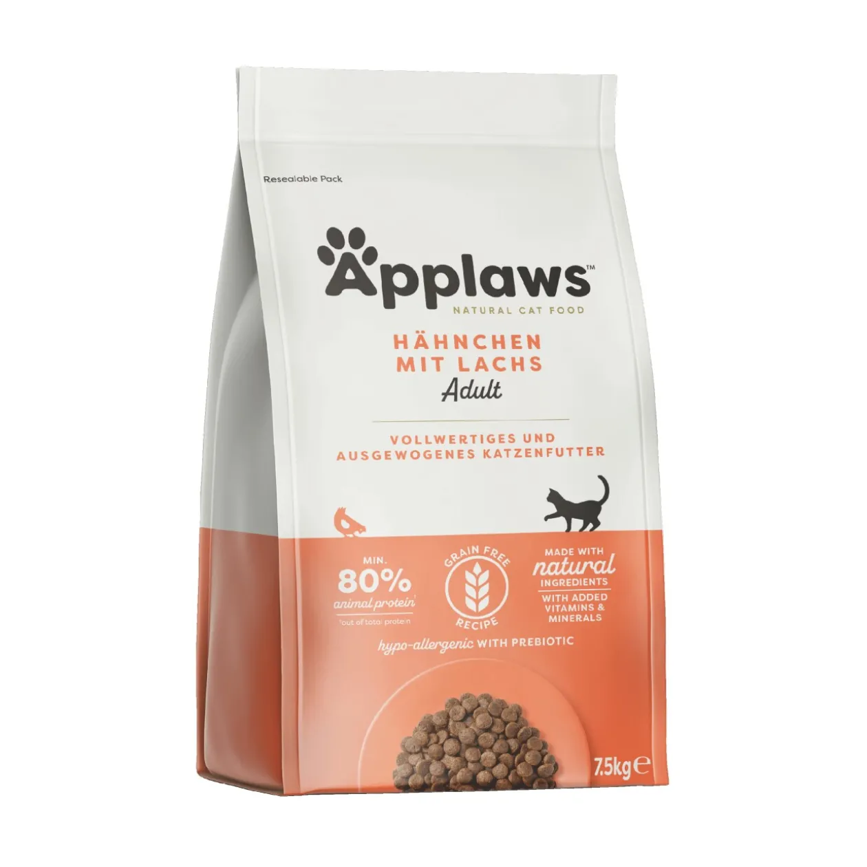 Applaws Croquettes pour chat adulte Poulet avec saumon 2 kg