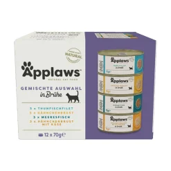Applaws nourriture humide pour chat adulte multipack en bouillon 12x70 g Sélection mixte