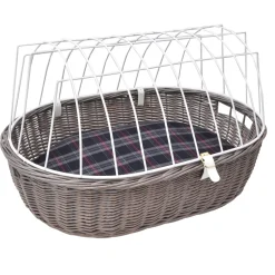 Aumüller Panier de vélo avec grille de protection pour porte-bagages gris