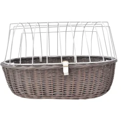 Aumüller Panier de vélo avec grille de protection pour la tête de direction gris