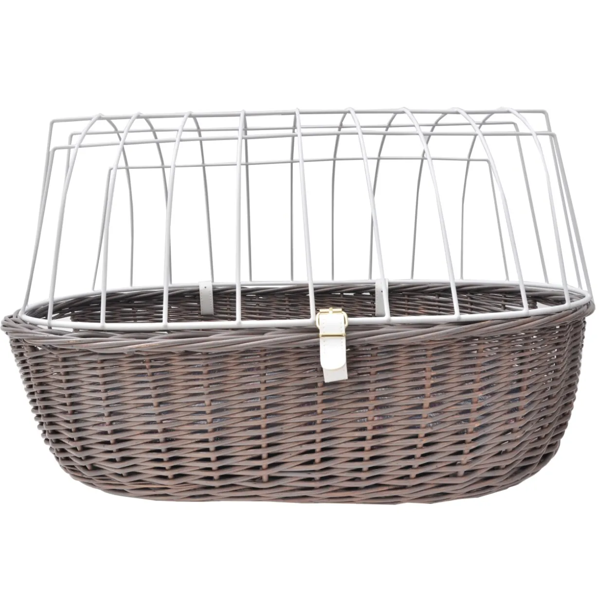 Aumüller Panier de vélo avec grille de protection pour la tête de direction gris