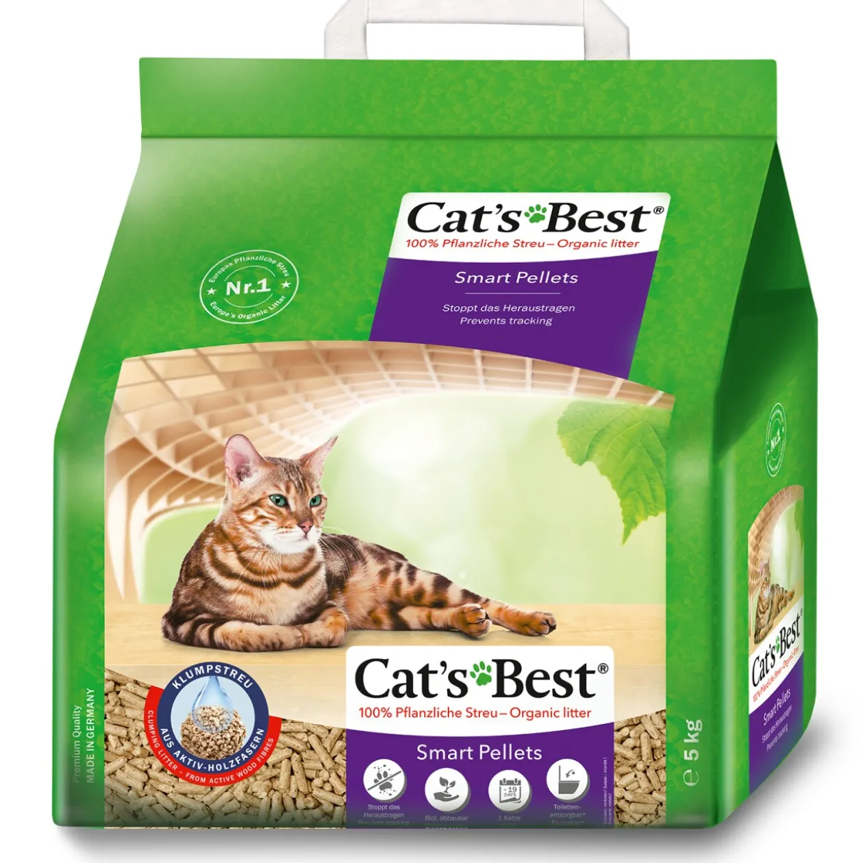 Cat's Best litière agglomérante biodégradable Smart Pellets 5 kg