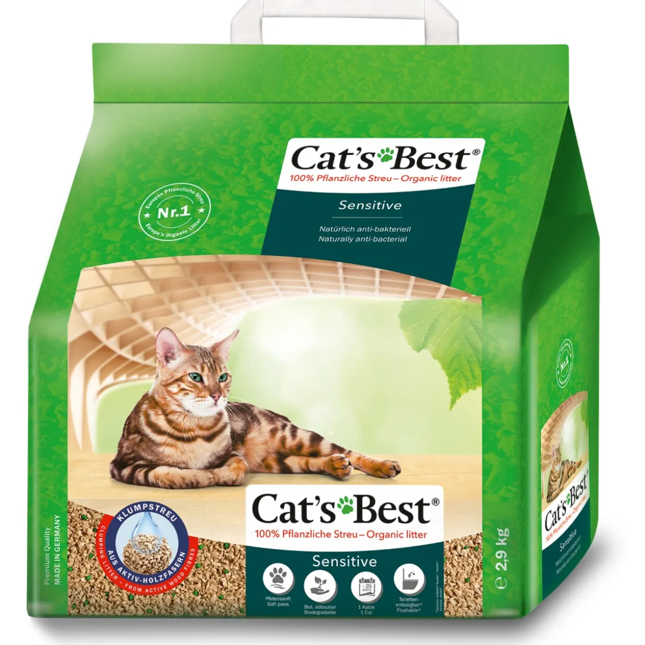 Cat's Best Litière agglomérante Sensitive 2,9 kg