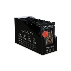 CAT'S LOVE Nourriture humide pour chats , Adulte, Multipack 12x85 g