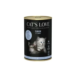 CAT'S LOVE Nourriture humide chat junior Veau 6x400 g