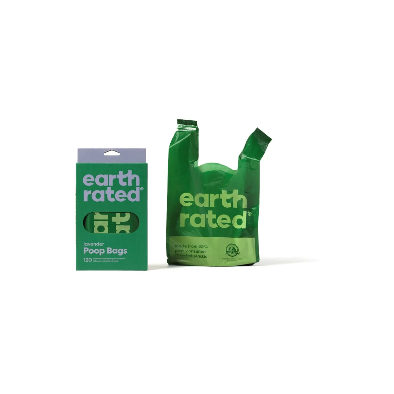 Earth Rated Sac à crottes sans odeur avec poignées à liant 120 pcs.