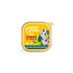 Edgard & Cooper BIO Barquette Chat Adulte Dinde 16x85 kg