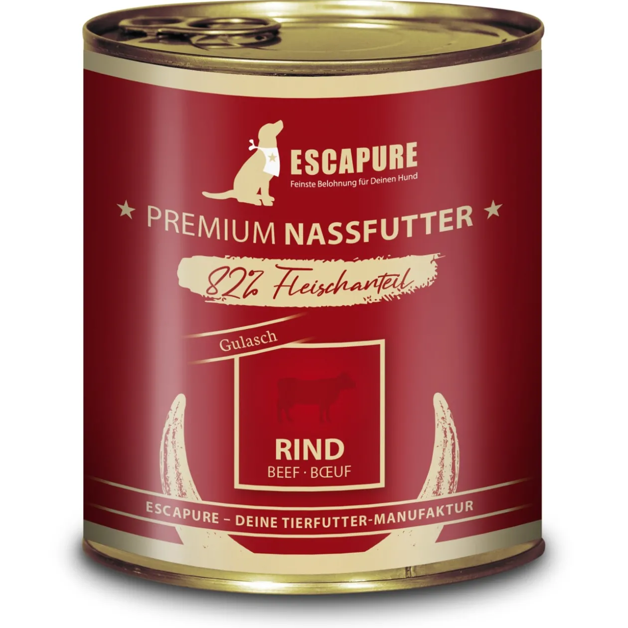 ESCAPURE Nourriture humide pour chien Bio Adult Bœuf 6x800 g