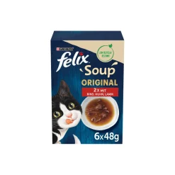 Felix Soup 6x48g Bœuf, poulet, agneau