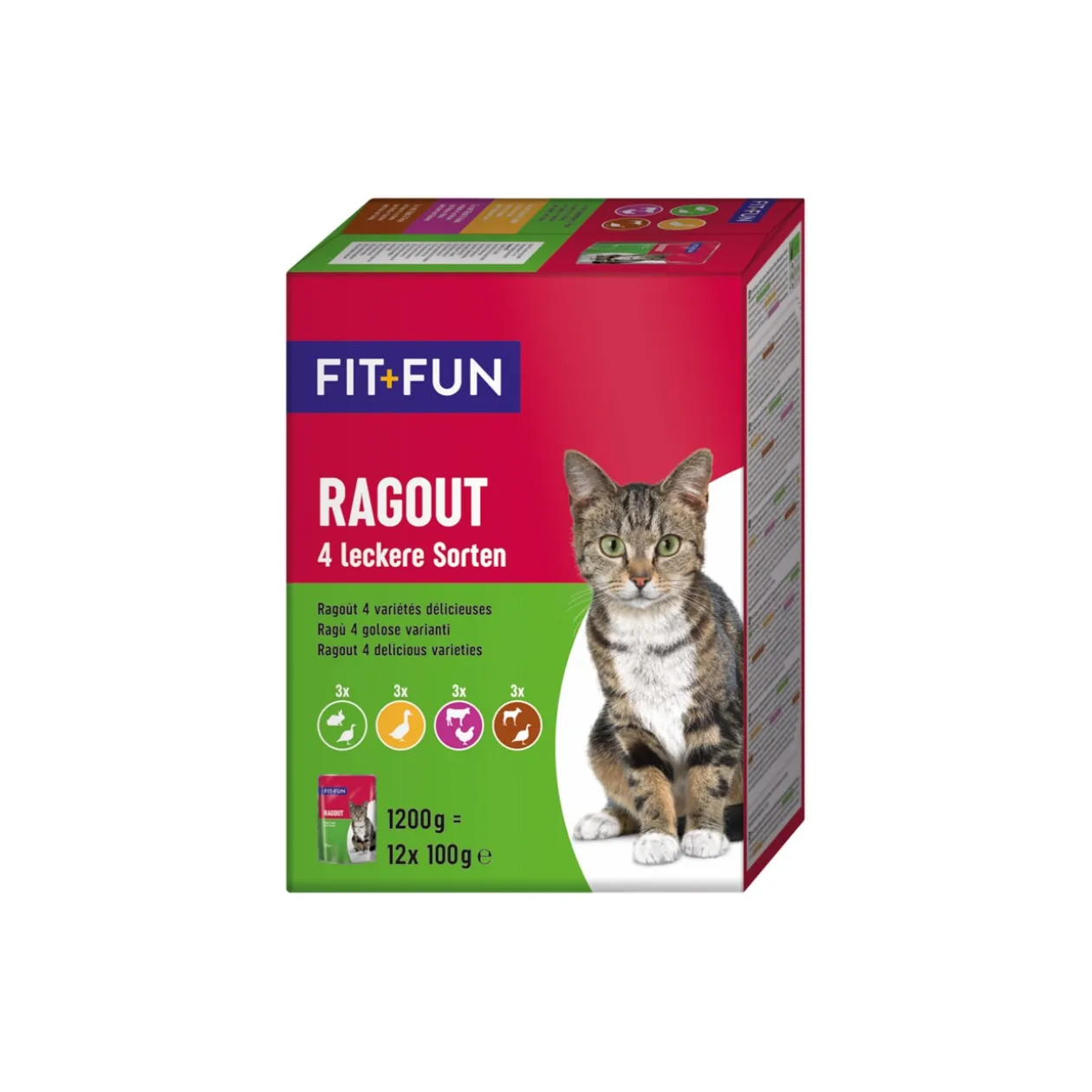 FIT+FUN Adult Ragoût 4 variétés 12 x 100 g