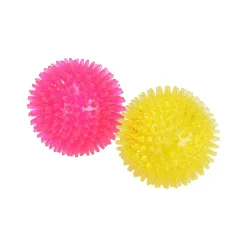 FIT+FUN JOUET Balle hérisson rose ou jaune