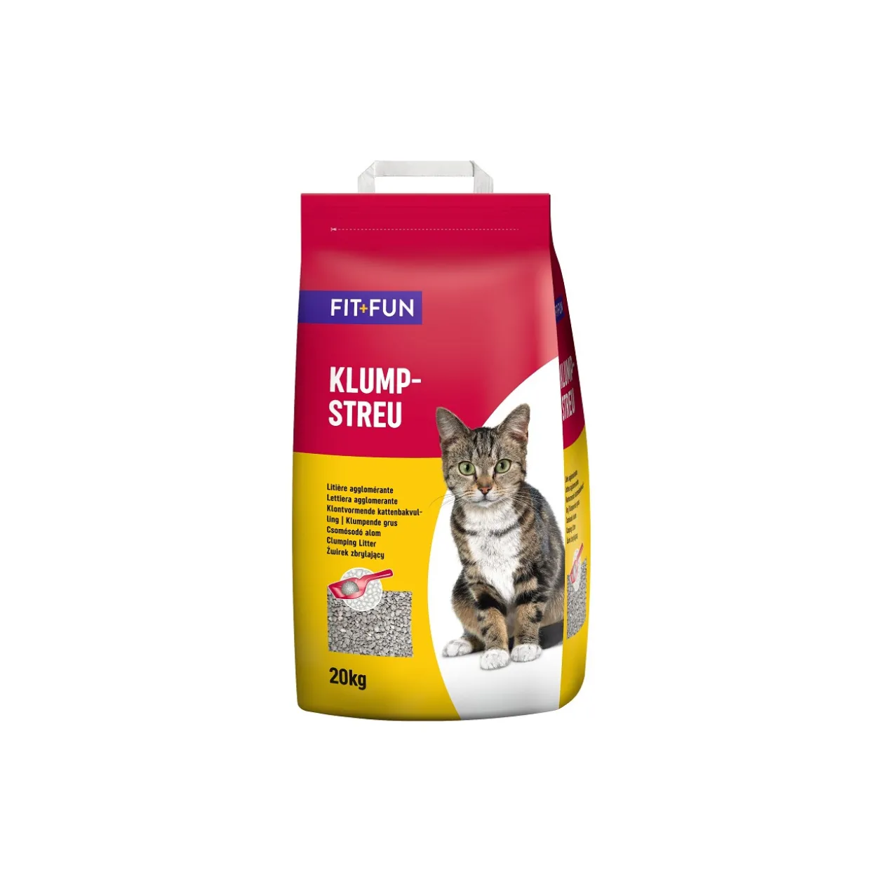 FIT+FUN Litière agglomérante pour chats 20 kg