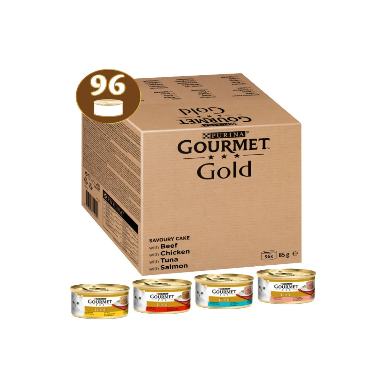 GOURMET Gold LES TIMBALES : aliment humide Mix pour chats 96 x 85 g