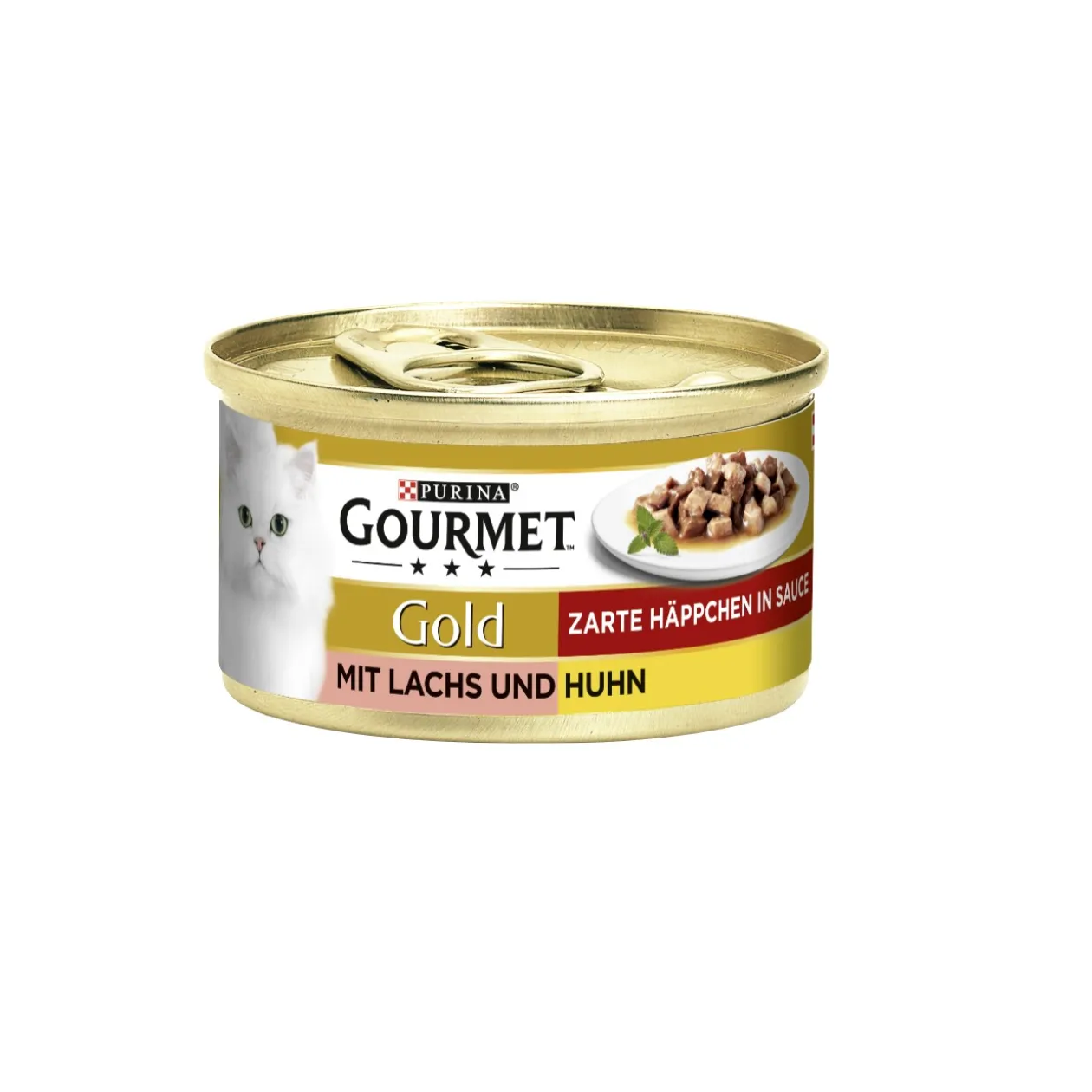 GOURMET Gold morceaux délicats 12 x 85 g Saumon et poulet