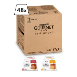 GOURMET Mousse Revelations en sauce 48x57 g Poulet et bœuf