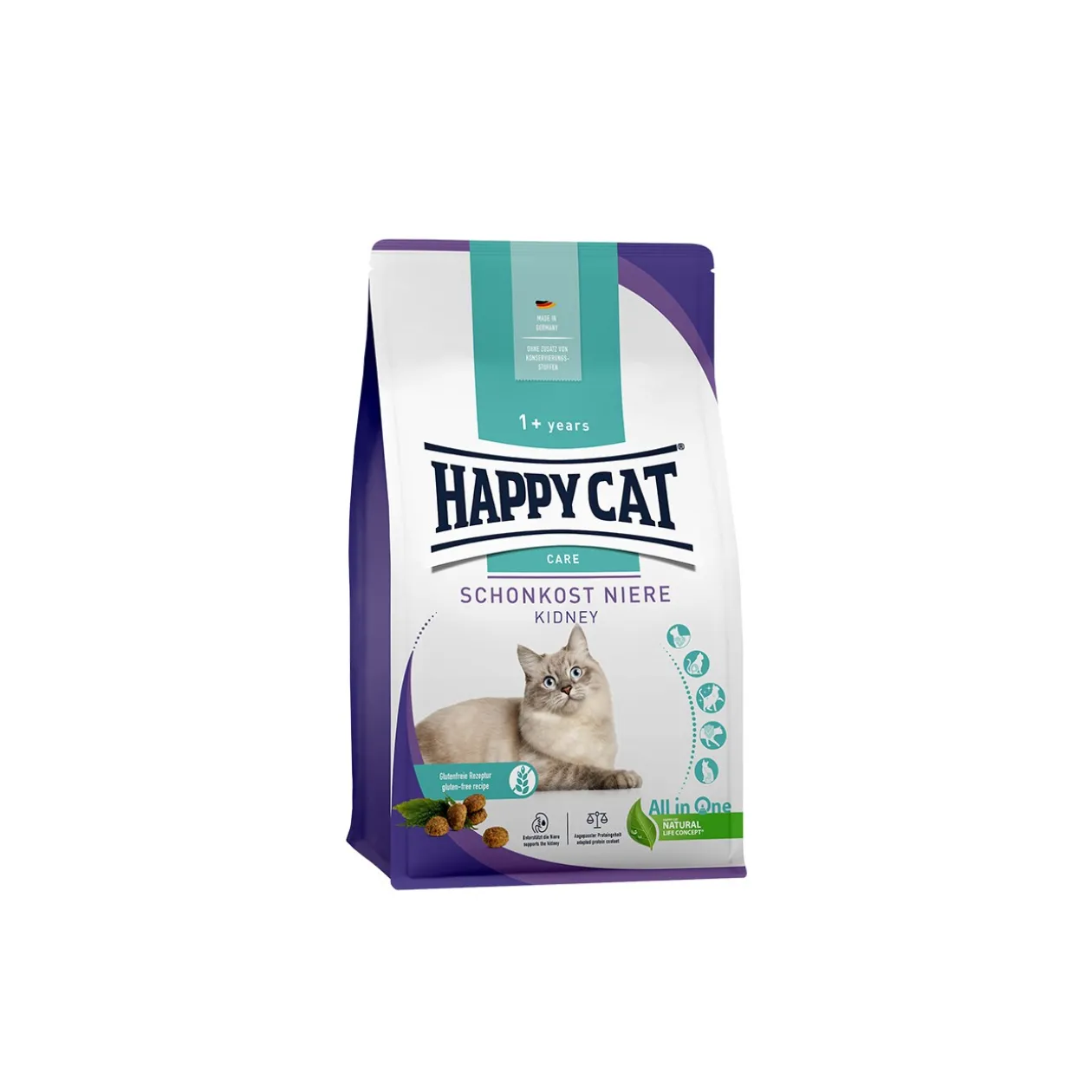 HAPPY CAT Croquettes pour chat adulte Care, régime rénal 300 g