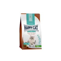 HAPPY CAT Croquettes pour chat Care Adulte, Peau & Pelage 300 g