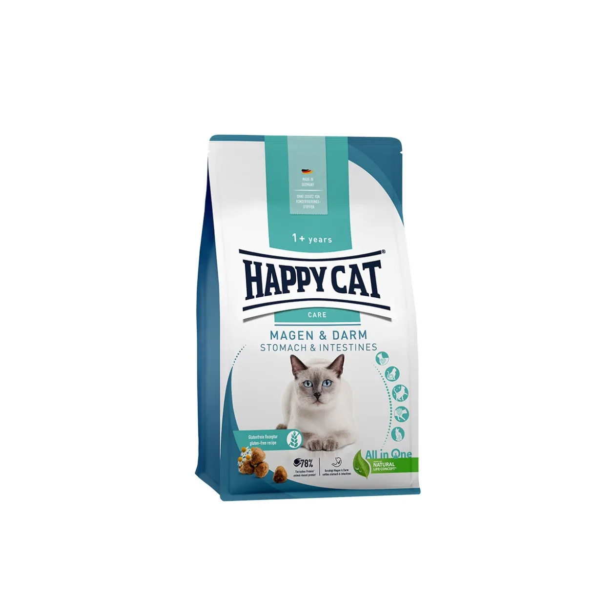 HAPPY CAT Croquettes pour chats adultes Care, estomac et intestins 300 g