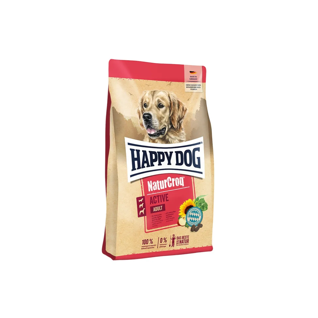 HAPPY DOG Chien Heureux NaturCroq Croquettes Chien Adulte, Actif 15 kg