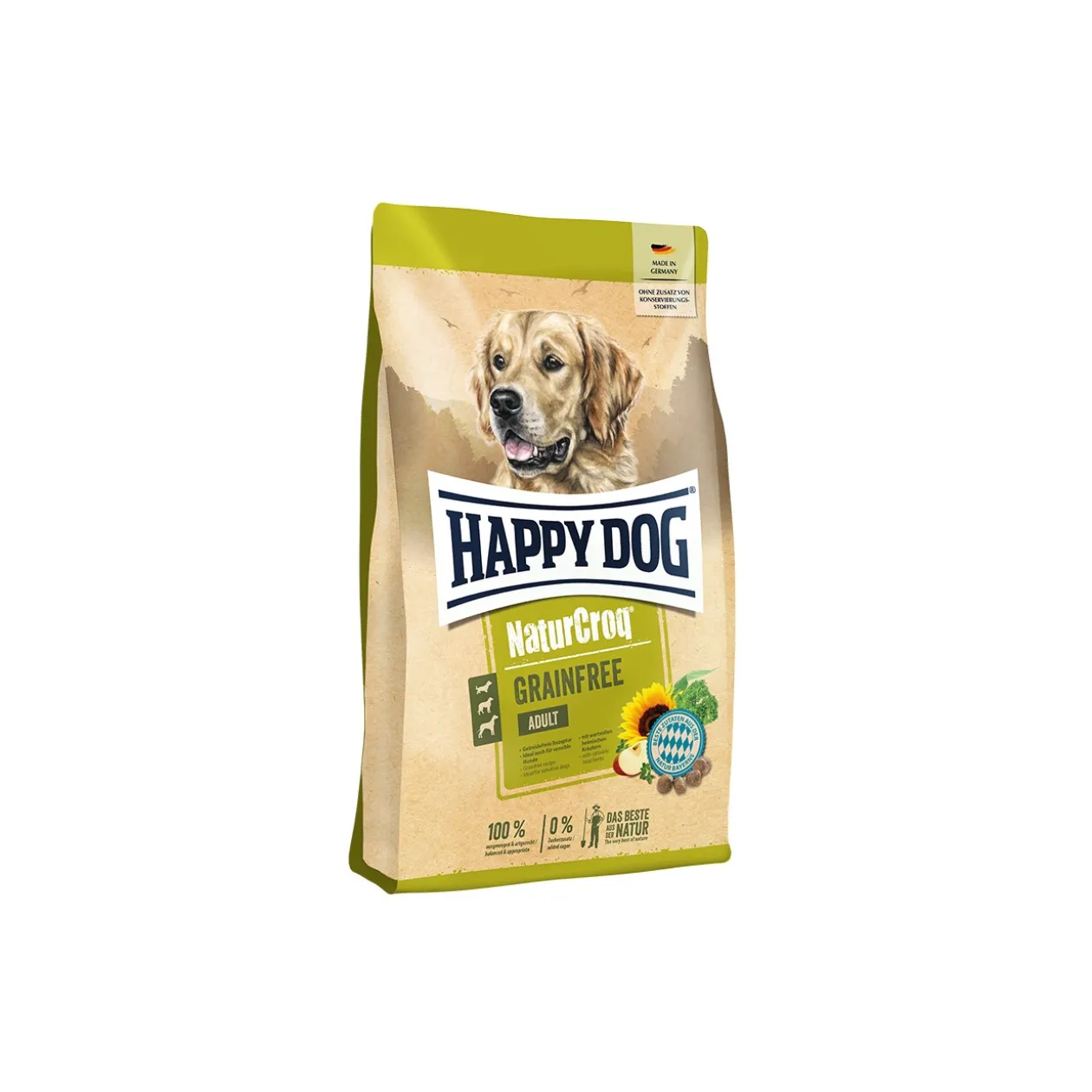 HAPPY DOG Chien Heureux NaturCroq Croquettes Adulte, Sans Céréales 4 kg