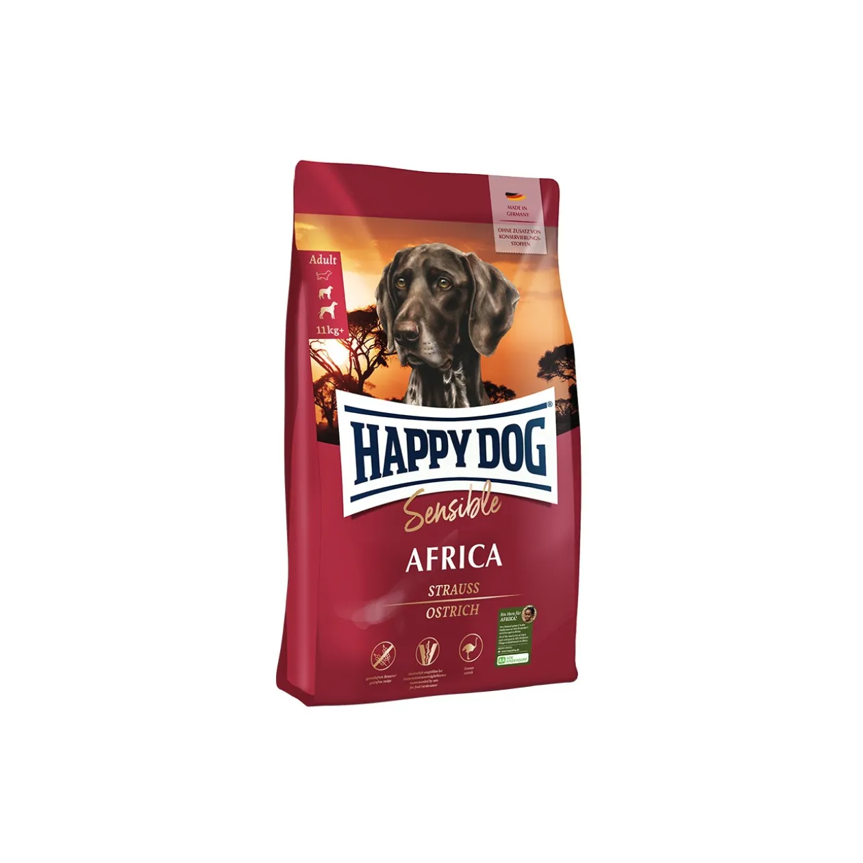 HAPPY DOG Sensible Croquettes Chien Adulte, Afrique 1 kg