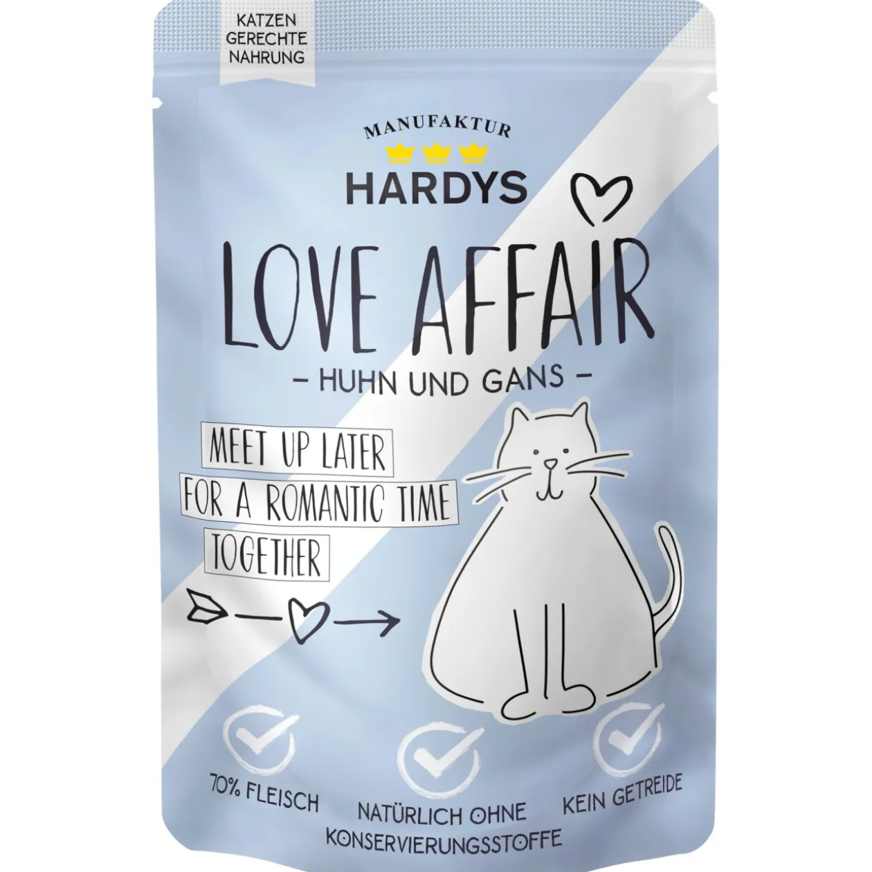 HARDYS Nourriture humide Love Affair pour chat Poulet et oie 12x100 g