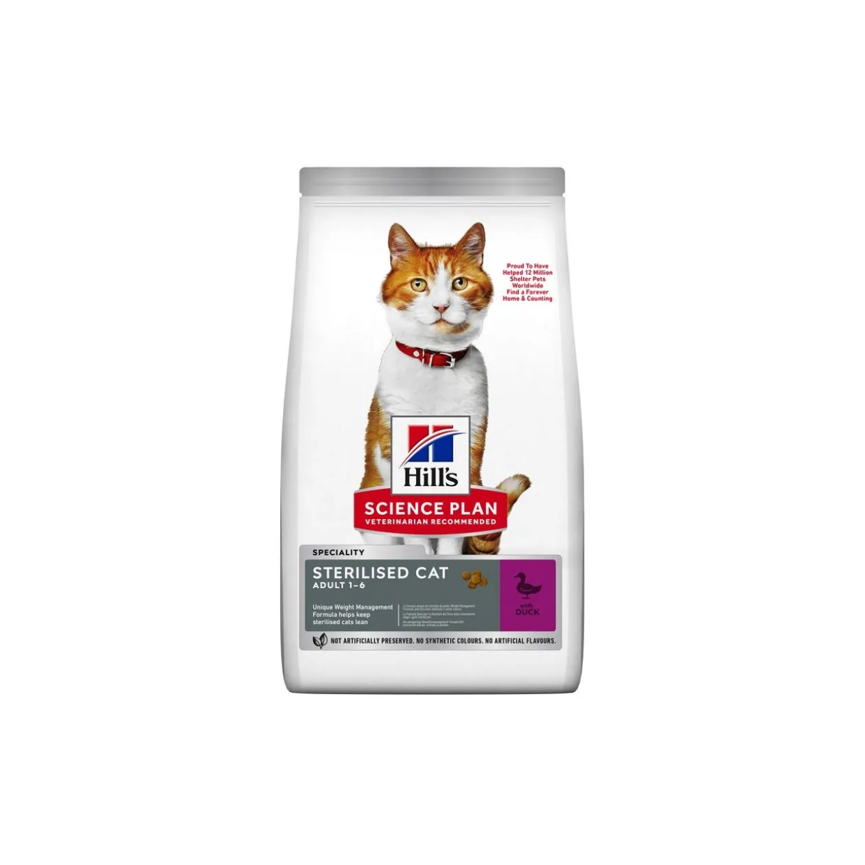 Hill's Science Plan Croquettes pour Chat Adulte, Stérilisé Canard 3 kg