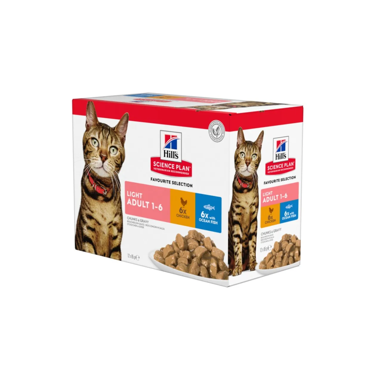 Hill's Science Plan Light Adult Multipack Poulet 12 x 85 g 12x85 g