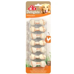 8in1 Delights Os à mâcher viande de poulet XS 7 pcs