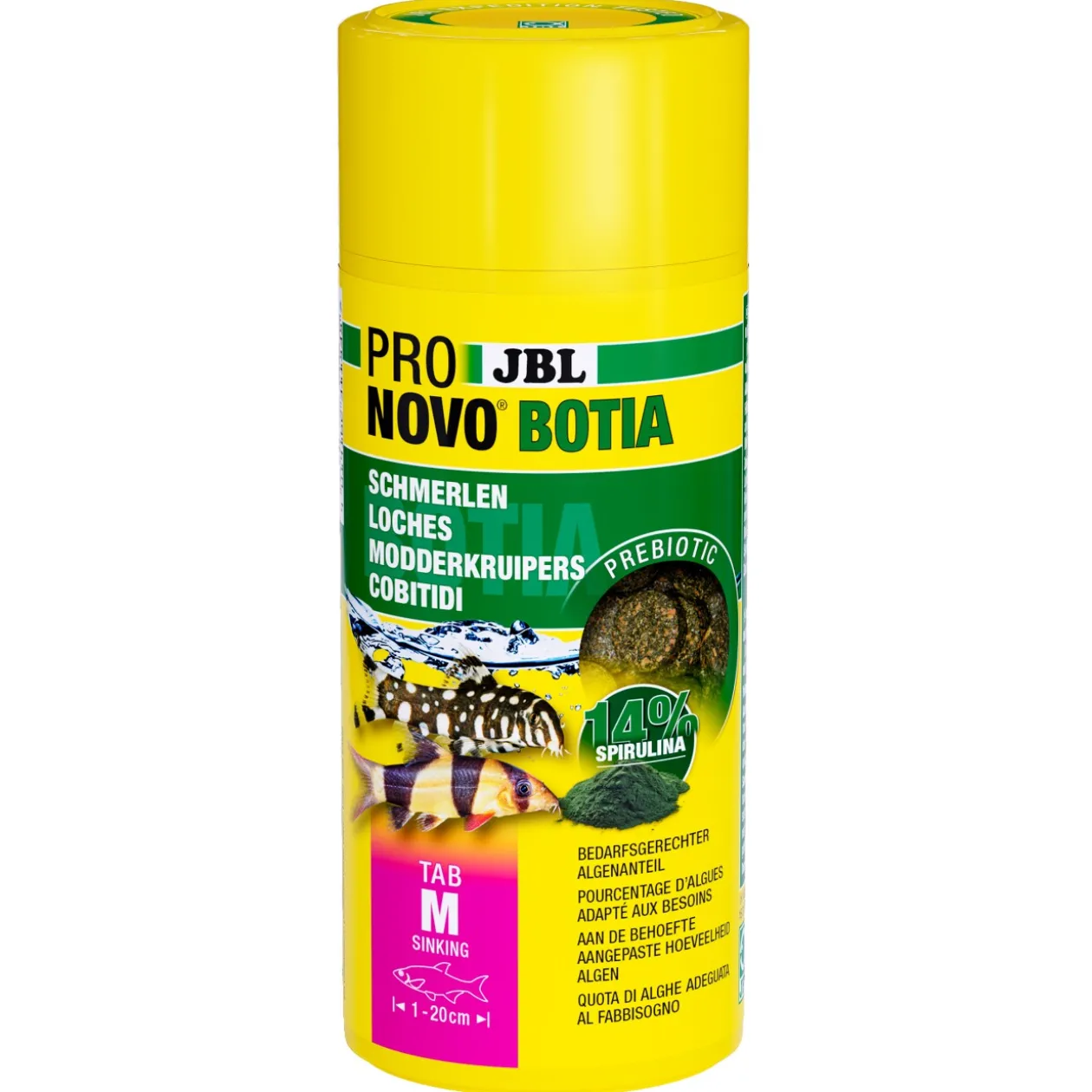 JBL Comprimés alimentaires PRONOVO BOTIA pour toutes les loches M 250 ml