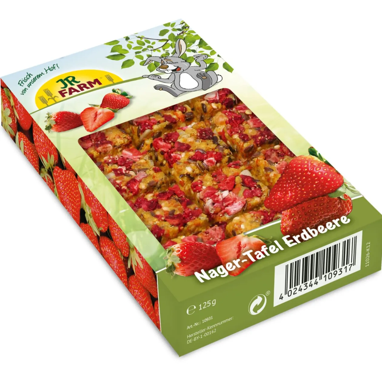 JR Farm Barre pour rongeurs Naglage fraise 125 g