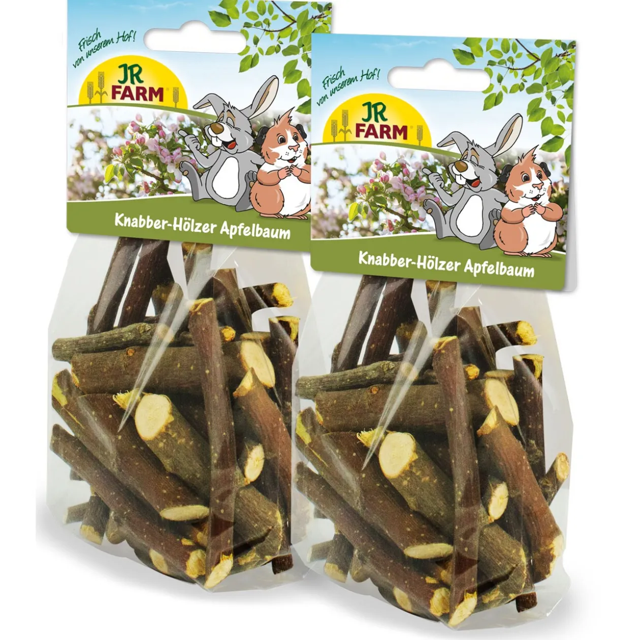 JR Farm Encas en bois de pommier 2 x 100 g
