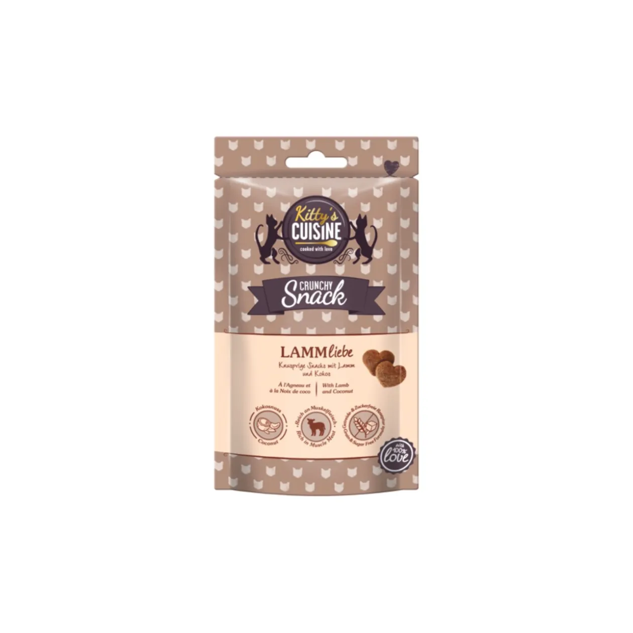 Kitty's Cuisine Kitty´s Cuisine Crunchy Snack with Love 50 g Amour d’Agneau, à l’agneau et coco