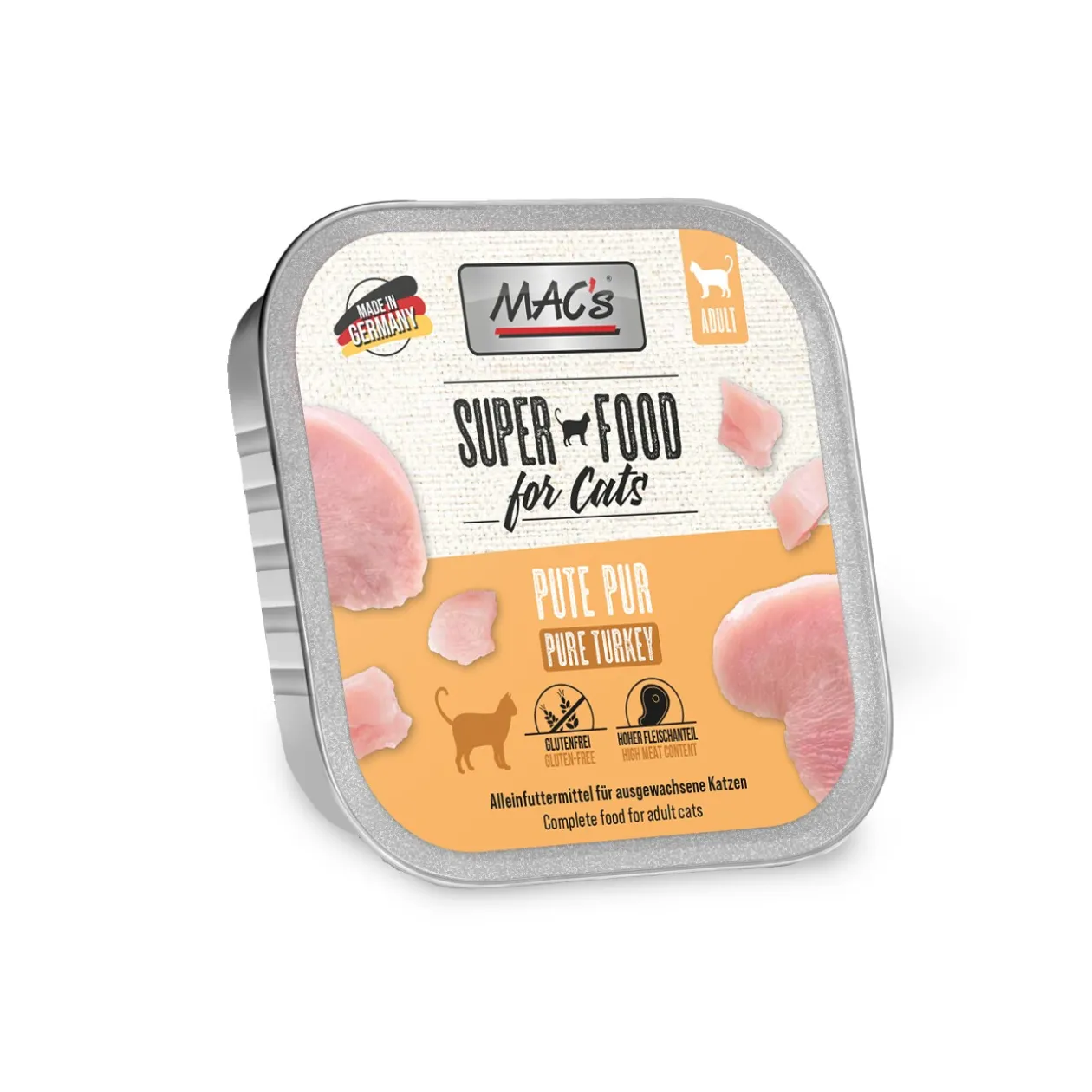 MAC's Nourriture humide chat adulte Dinde 16x100 g