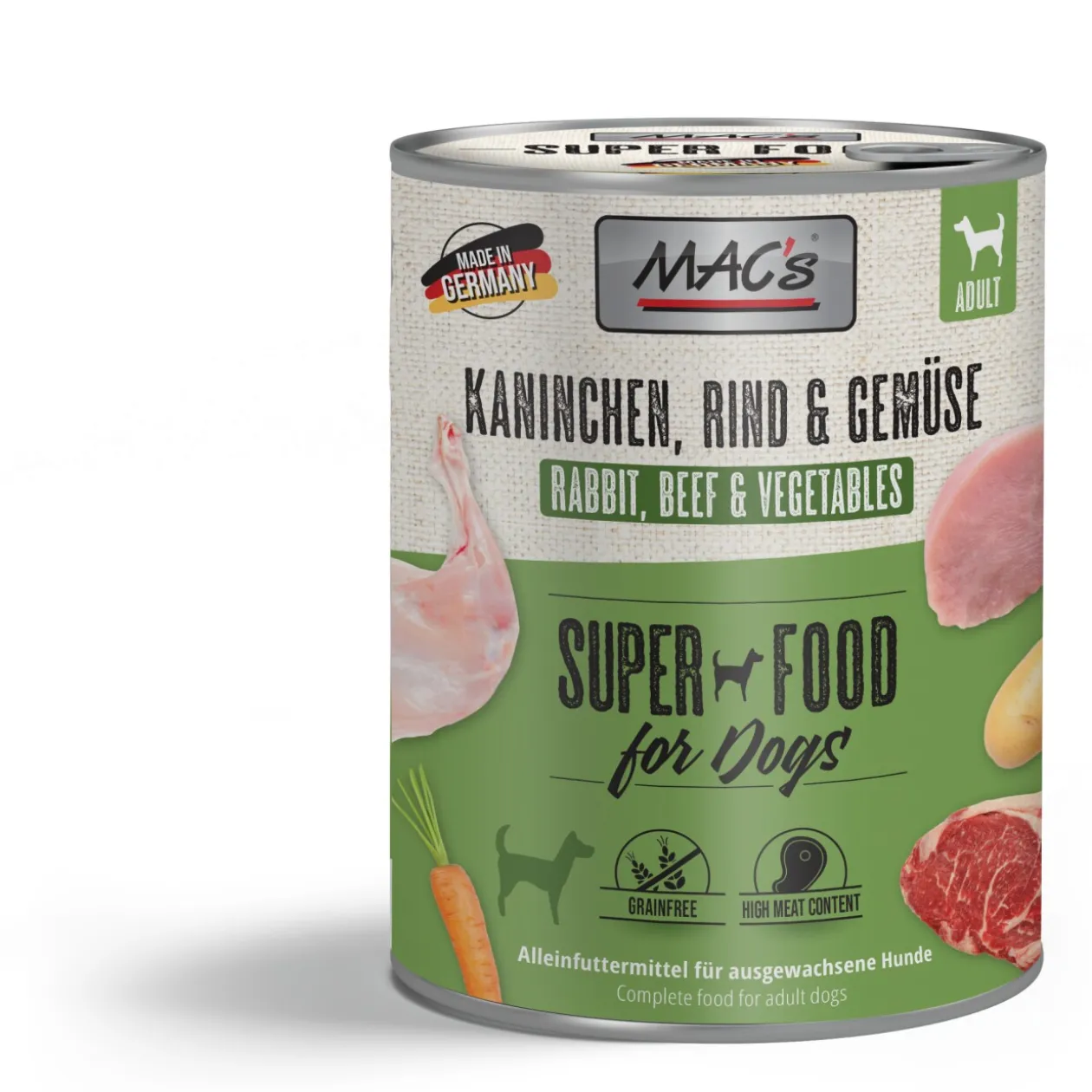 MAC's Nourriture humide pour chien MAC Adult Lapin et légumes 6x800 g