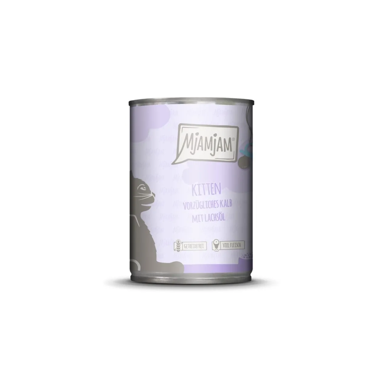 MjAMjAM Kitten poulet juteux à l’huile de saumon 6 x 400 g Veau à l’huile de saumon 6x400 g