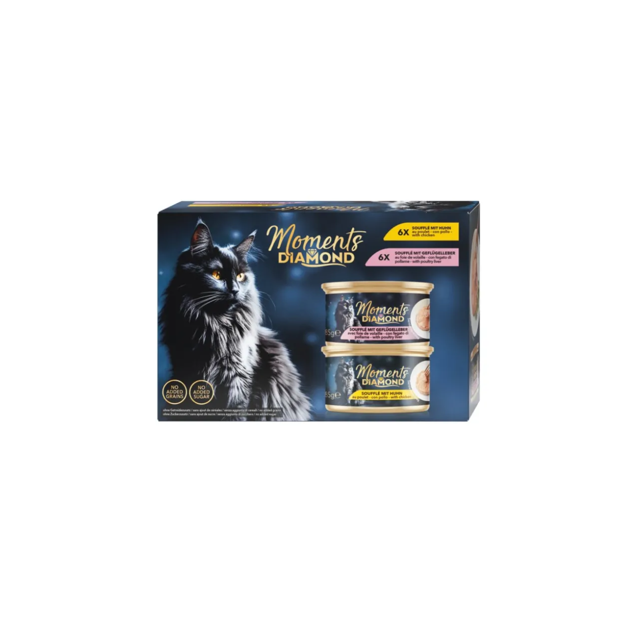MOMENTS Nourriture humide Diamond chat Adult Soufflé MultiPack12 x 85 g