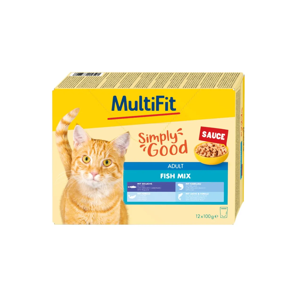 MultiFit Adult Sauce Fish Mix Multipack 12x100g