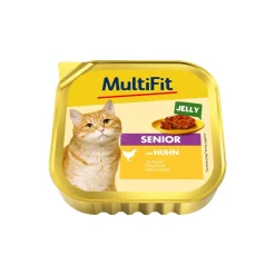 MultiFit Barquette senior jelly Poulet 16x100 g
