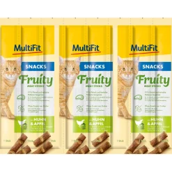 MultiFit Bâtonnets Fruity Meat 7x8x5 g Poulet et pomme