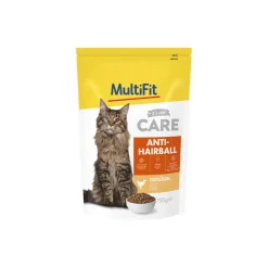 MultiFit Care nourriture sèche pour chat, Adulte, Anti-boules de poils, Poulet 750 g